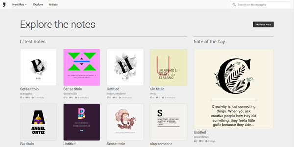 Notegraphy, el Instagram para los textos