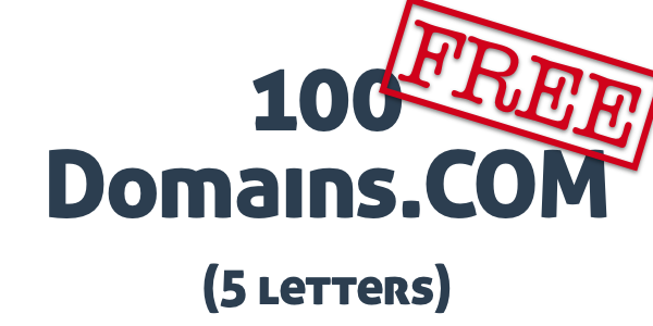 100domains.com 5 letters free